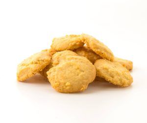 butter cookies on white background